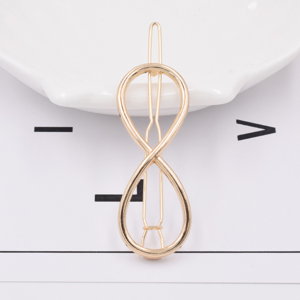Hot Sale Geometric Metal Hairpin Side Clip Ponytail Triangle Circle Cat Hairpin Wholesale display picture 8