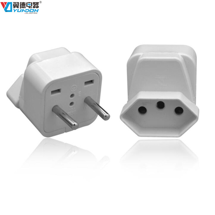 翼德巴西转欧规旅行转换插头欧标插脚转巴西插座转换插头插座批发