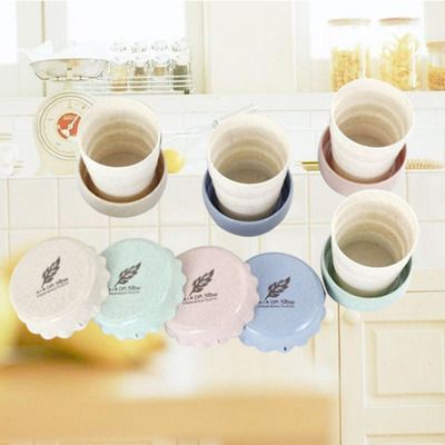 创意旅行卡通塑料伸缩杯子 可爱折叠杯 便携式户外儿童水杯|ru