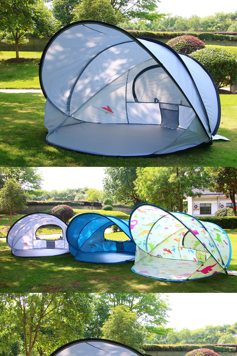 Seaside Holiday Beach Tent Sunscreen and Sunshade Fully Automatic Quick Open Outdoor Foldable Fishing Double Tent