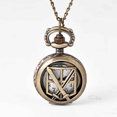 小號懷表古銅縷空雙刀廠家批發