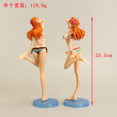Pirate King figure, cartoon anime merchandise swimsuit Nami toy figurine, desktop decor