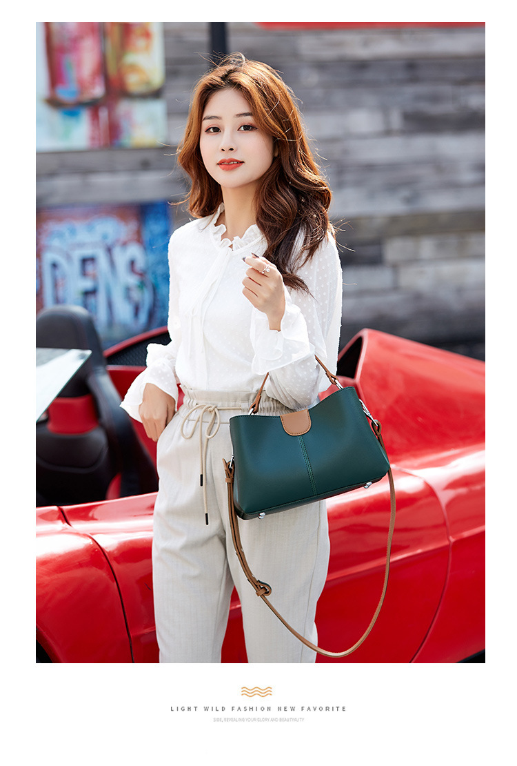 Koreanische Mode Einfache Retro-messenger-handtasche display picture 2