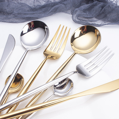 goods in stock 304 Stainless steel cutlery Portugal Same item Fork spoon Home Furnishing ins Northern Europe Minimalist style Spoon Manufactor