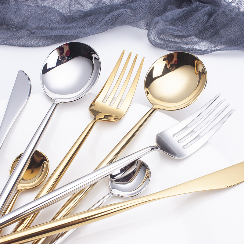 goods in stock 304 Stainless steel cutlery Portugal Same item Fork spoon Home Furnishing ins Northern Europe Minimalist style Spoon Manufactor