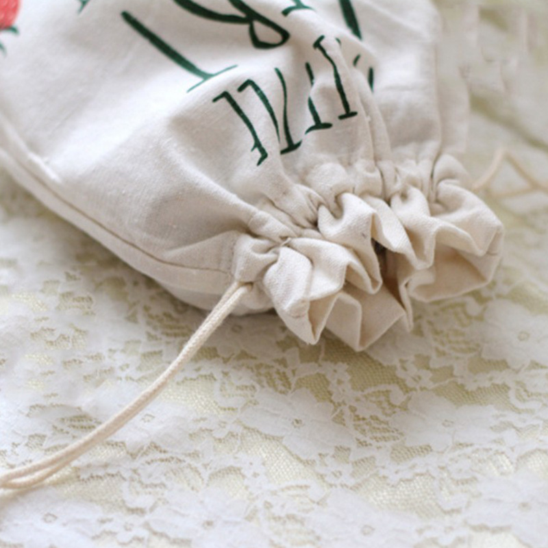 厂家棉布帆布抽绳束口袋定做LOGO 大米包装创意环保购物帆布袋