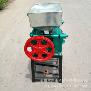 对辊式压扁机 杂粮专用压扁机型号  燕麦粮食挤扁机价格