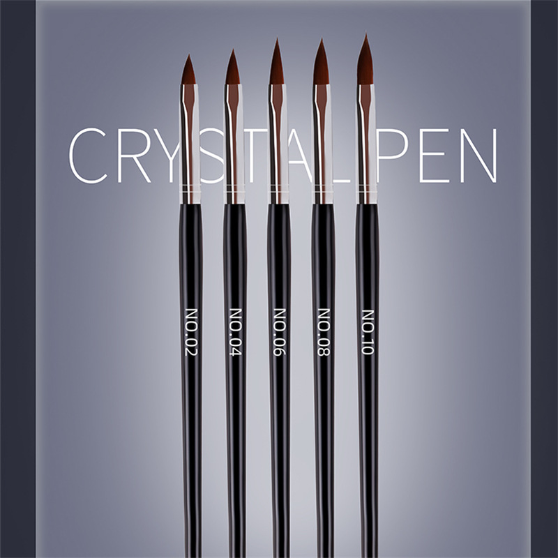 5 unids Varilla Negro nail art Crystal pen Crystal Nail especial tallada pluma de cristal traje de la pluma 5 Unids ventas directas de la fábrica