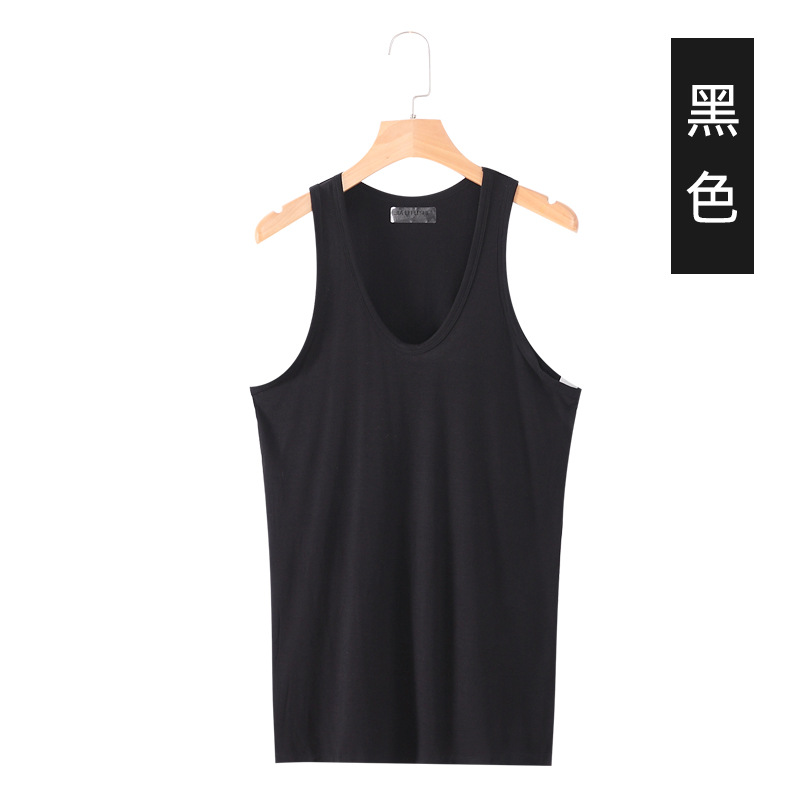 Summer men's Modal cotton vest men's summer vest ice silk camisole solid color men's sports sleeveless T-shirt home