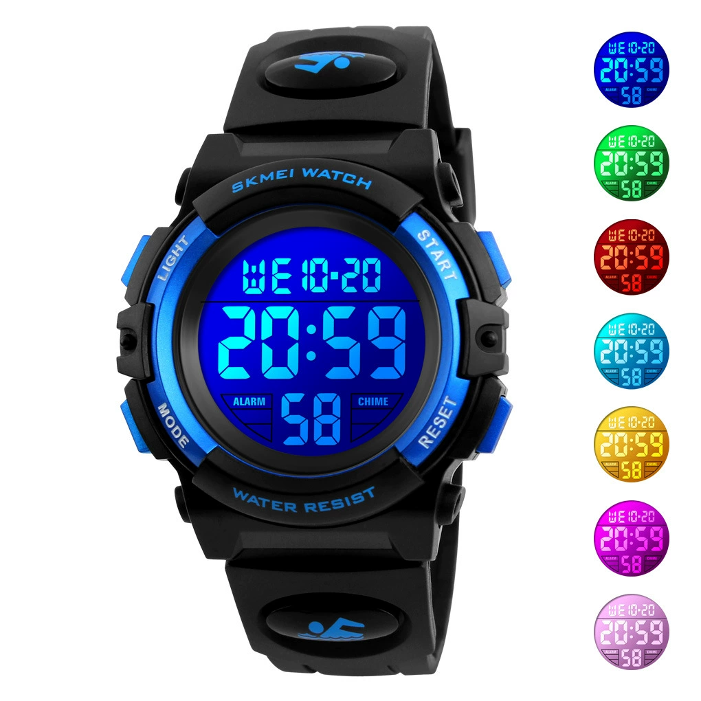 Цифовые часы (SKMEI 1266) — LED спорт, будильник и светящийся дисплей, дети/студенты