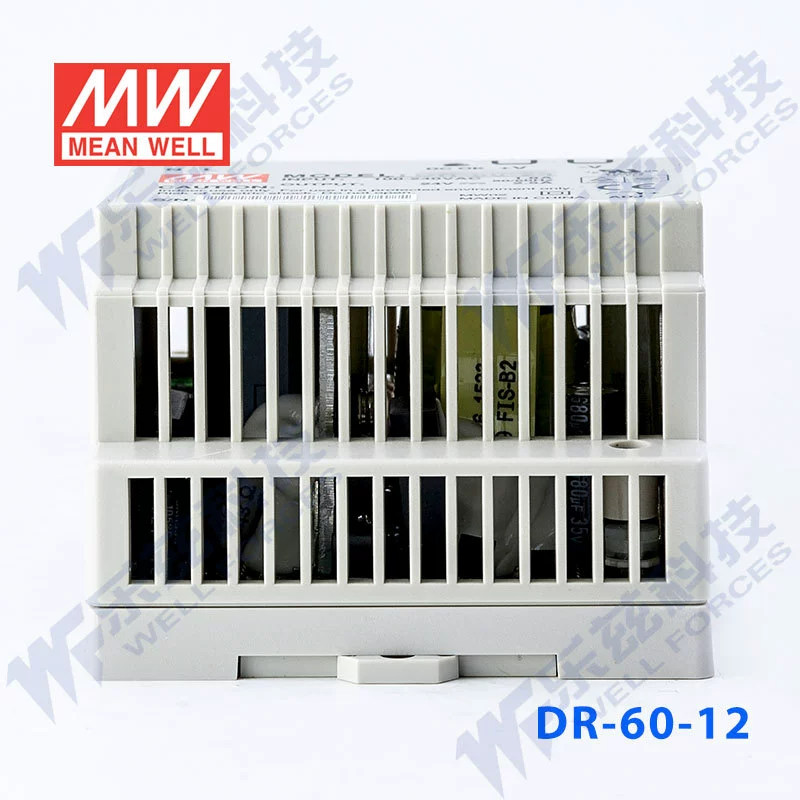 DR-60-12 Taiwan Mingwei 60W12V guide power source 4.5A DC stabilization industrial control PLC sensor