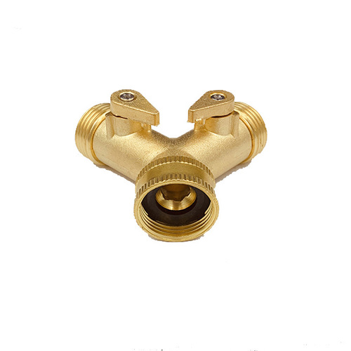 All-copper one-way two-way external thread joint three-way ball valve washing machine faucet joint garden tool