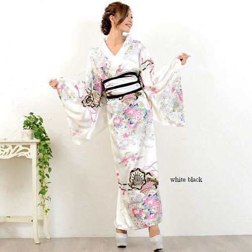 Traditional Japanese women dress bathrobe anime show photo suit kimono stage clothing pictures