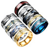 Accessory stainless steel, ring, fashionable epoxy resin, European style, wholesale