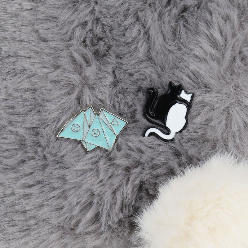 Broche De Col Origami Sud-ouest Nord-ouest Broche D&#39;insigne En Émail Pour Enfants display picture 4