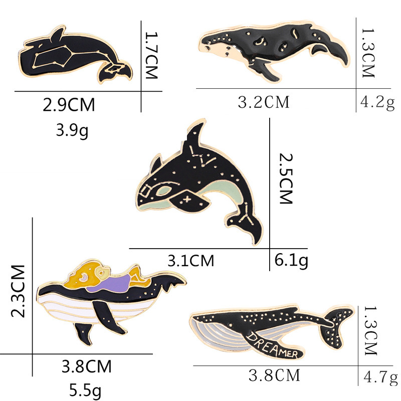 6g Weight Novelty Pin Animal Fish Alloy Plating Unisex Brooches