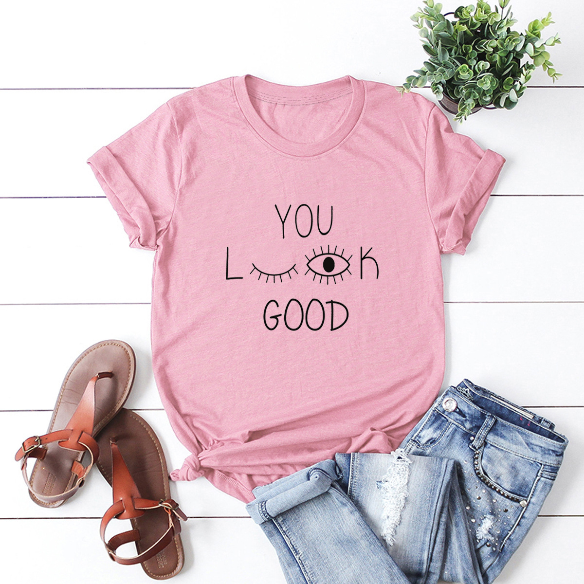 Letter Short Sleeve summer T-shirt NSSN42659