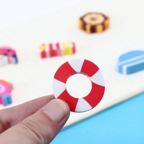 Factory direct sales Korean version of nautical style eraser set DIY children's cartoon stationery eraser