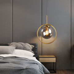 Nordic creative minimalist bar study bedroom bedside magic bean lamp glass pendant light