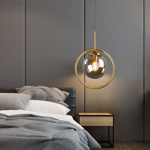 北欧创意简约吧台书房卧室床头魔豆灯玻璃吊灯