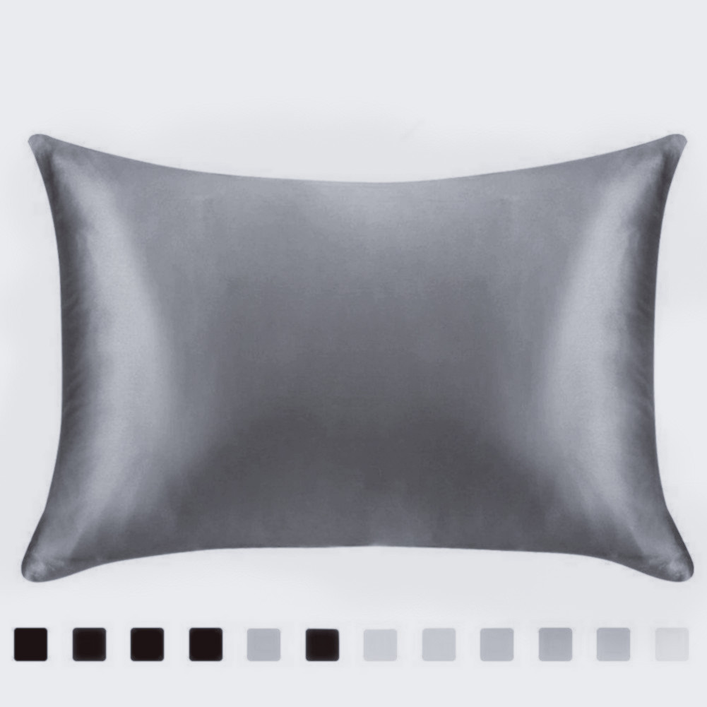 Satin Pure Color Simulation Silk Single Pillowcase Ice Silk Pillowcase Zipper Single Pack