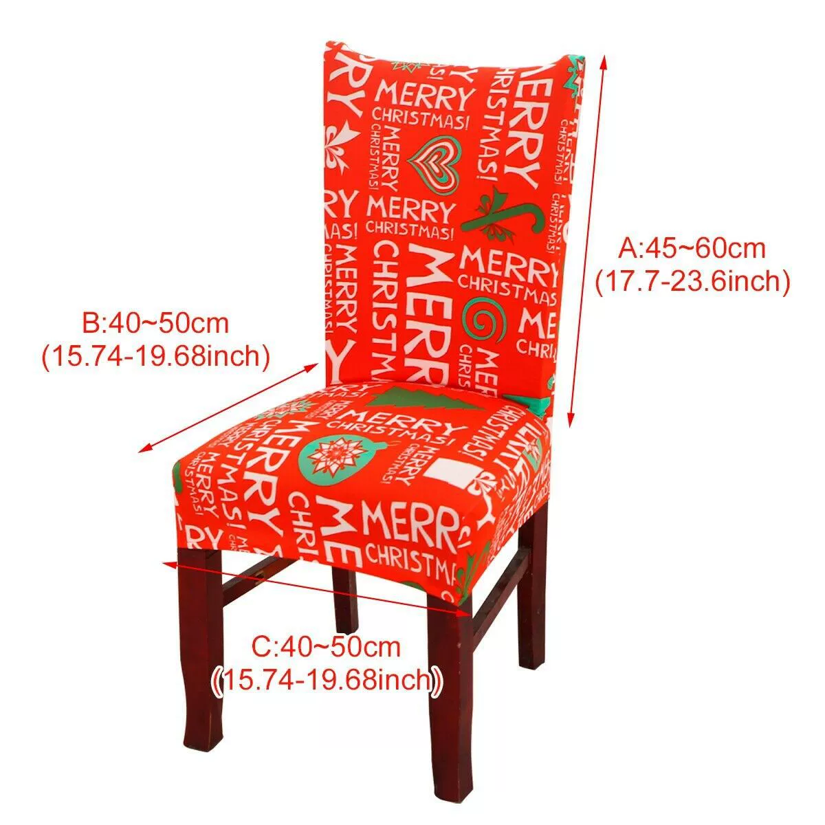 Универсальный эластичный чехол для стула на Рождество, Новый год, украшения для семейной вечеринки, все включено, чехол для стула