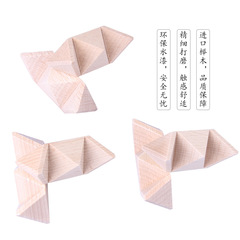 工廠直供櫸木孔明鎖六件套裝 學生成人智力玩具 拆裝玩具 魯班鎖