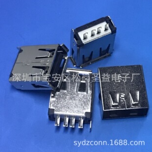 ע��USB A-ĸ��180�Ⱥ���H=15.3�о�߅ ��ɫ�zо���o�� �F���~��