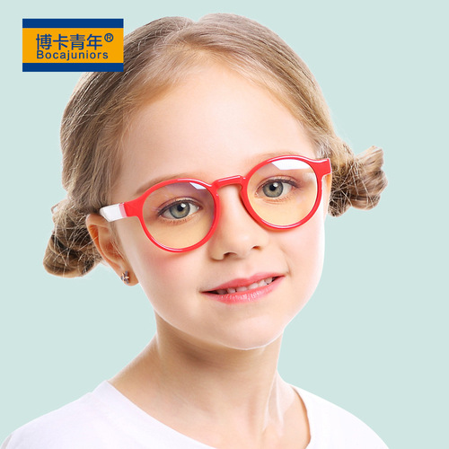2024新款儿童眼镜时尚儿童防蓝光眼镜男女硅胶材质厂家直销 F8152