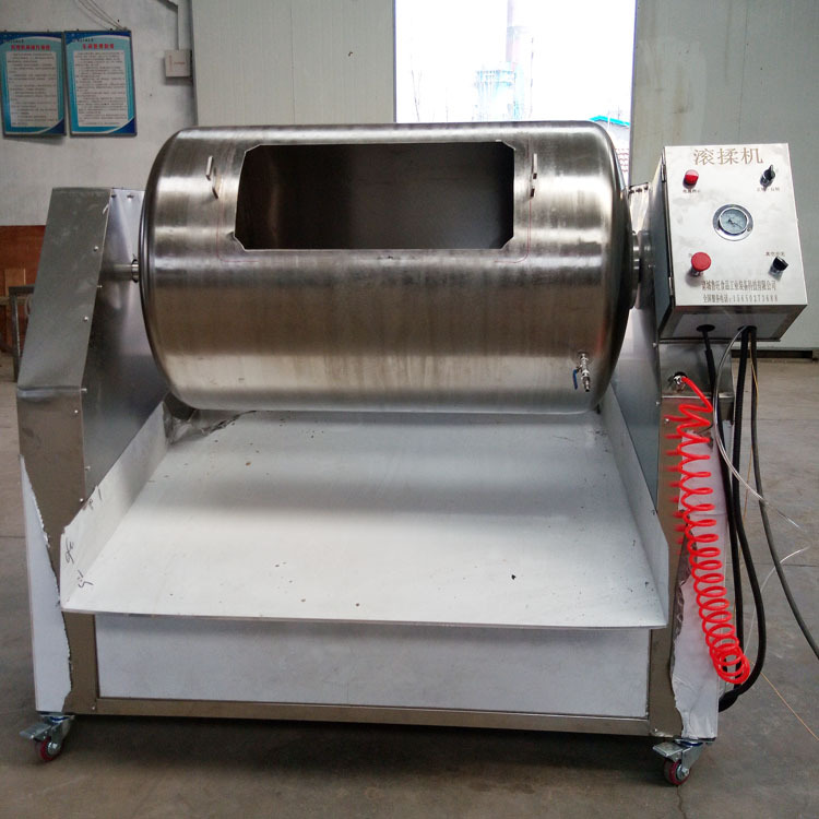 真空滚揉机 速冻食品入味滚揉腌制机 中部开口变频调速滚揉机
