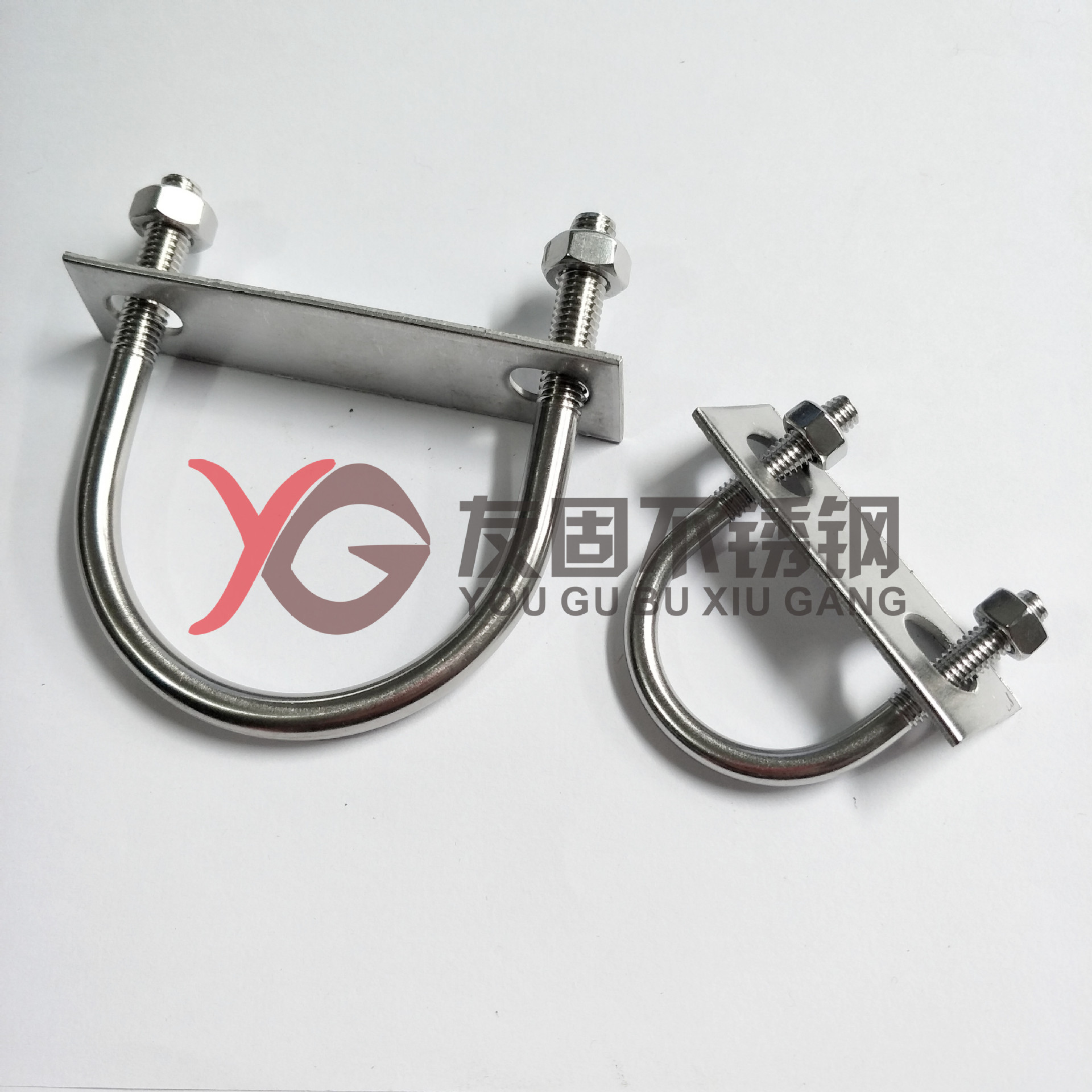 304不锈钢U型螺丝 u型卡 u型螺栓 骑马卡 含挡板螺母套装
