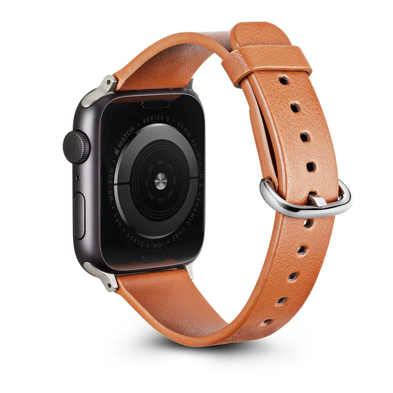 Классический кожаный ремешок на Apple Watch с пряжкой для SE/Series 1-7, совместимый с iWatch7 - 9 цветовых вариантов