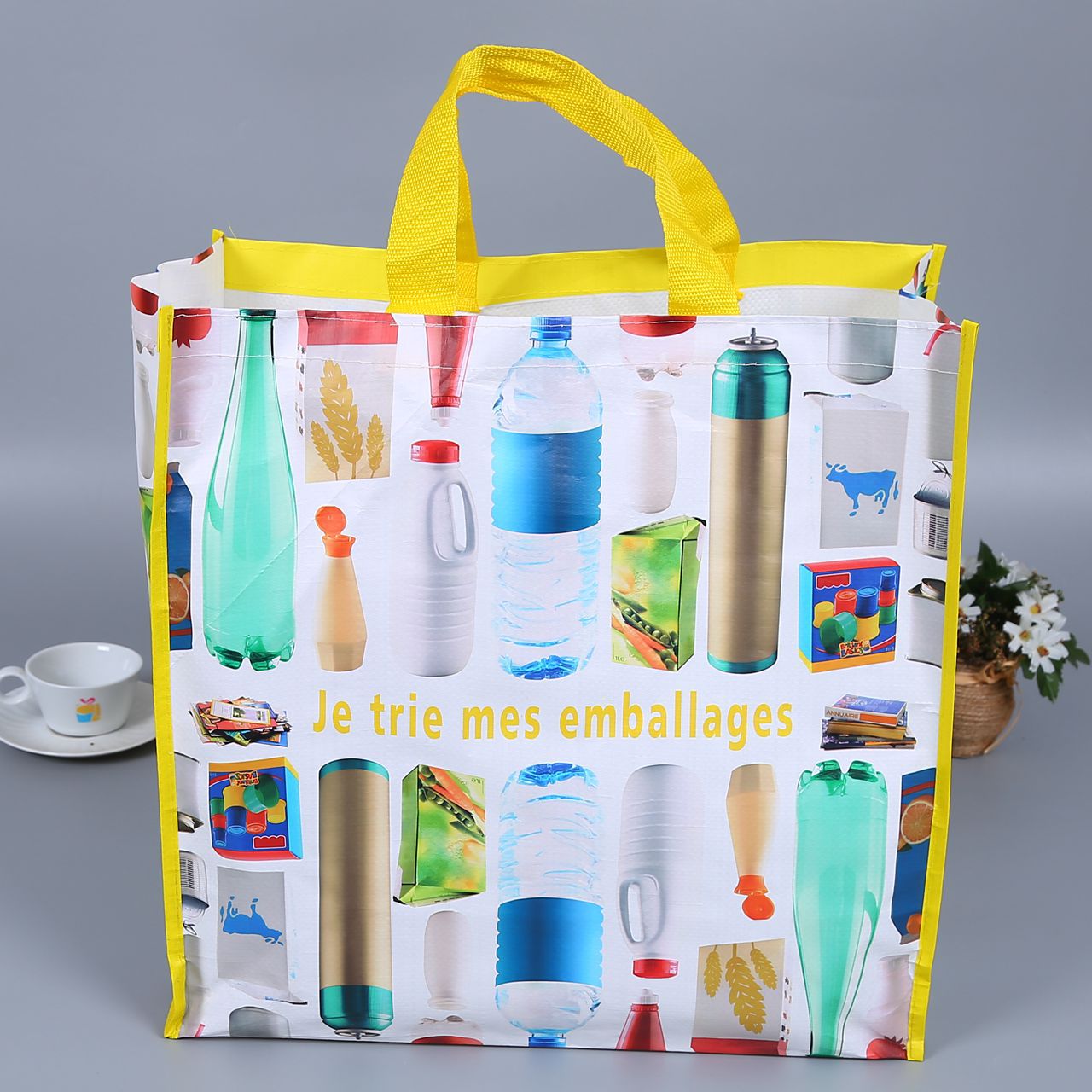 无纺布袋定做时尚水杯手提袋覆膜无纺布包装袋广告礼品折叠购物袋