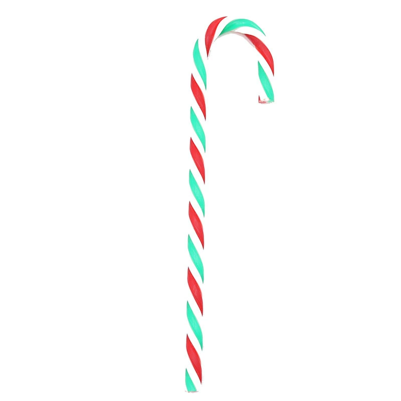 Christmas candy cane decoration, PS plastic, 15 cm, red‑white or mixed colors, bulk or packed