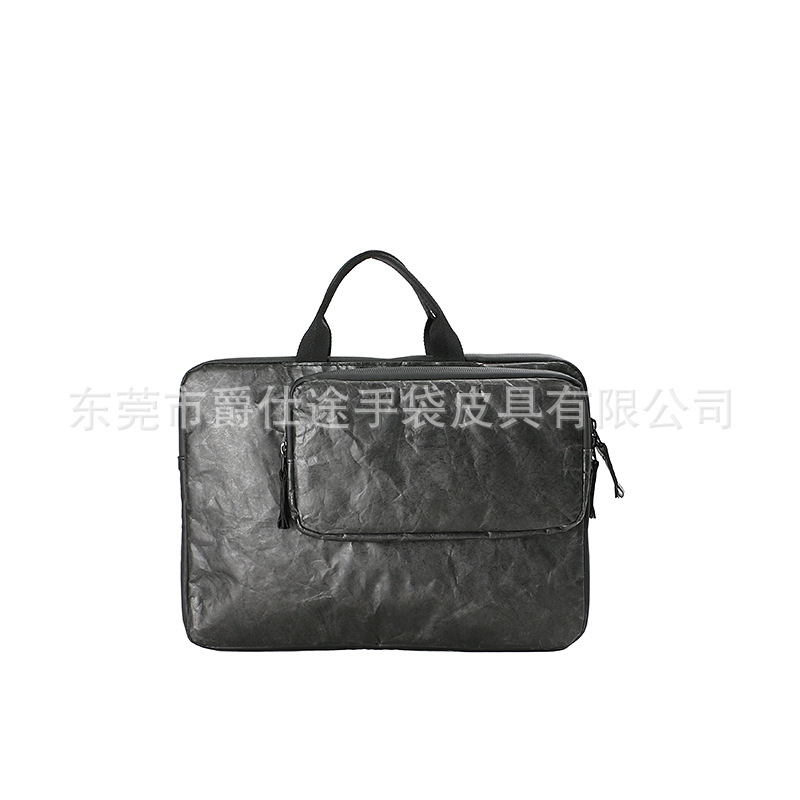 New Creative Eco-friendly DuPont Paper Computer Bag Black Waterproof Tyvek Laptop Bag Designer Original