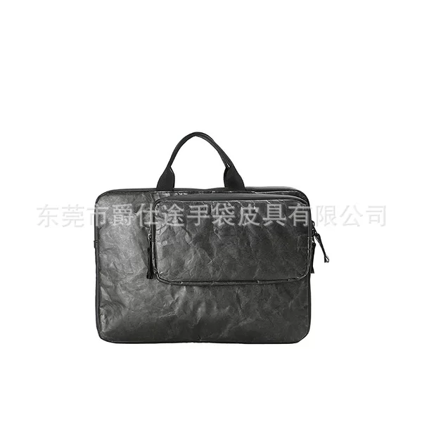 New Creative Eco-friendly DuPont Paper Computer Bag Black Waterproof Tyvek Laptop Bag Designer Original