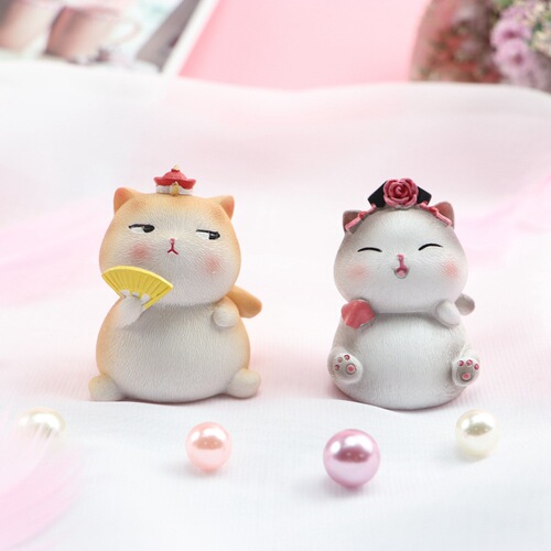 nis new and unique creative gifts retro palace cat baking cake decoration ornaments car interior decoration ornaments