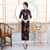 Silk Robes 2020 Autumn and winter new pattern Retro Long sleeve Catwalk cheongsam Improved edition Dress have more cash than can be accounted for temperament