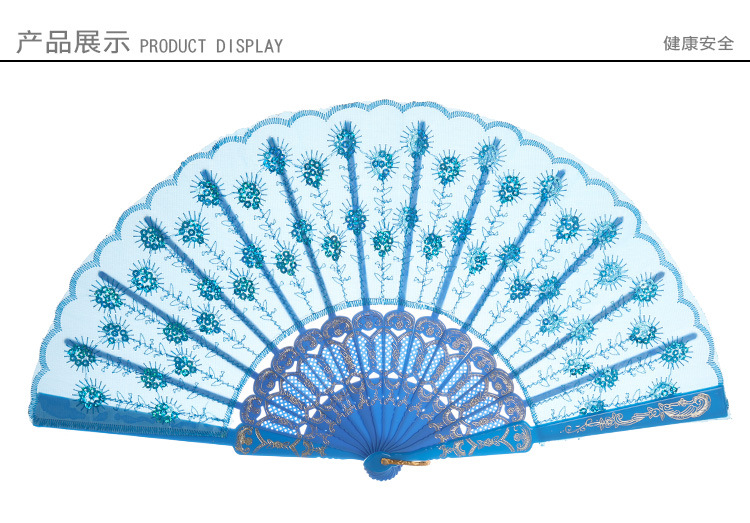 Factory direct supply of ancient-style fans, Chinese-style stage performance folding fans, photography prop fans, home decoration fans detail image 8