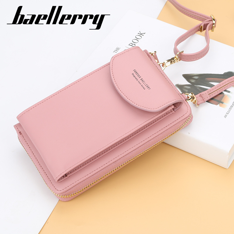 Baellerry Cross-Border Wallet Lady Slanted Across Shoulder Mobile Phone Bag Long Pocket Lady Pursewallet