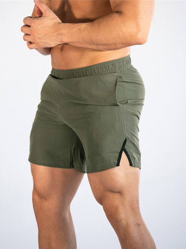 Comercio exterior de color sólido tablero ligero verano hombres pantalones cortos de fitness deportes casuales correr de secado rápido pantalones cortos de entrenamiento de baloncesto