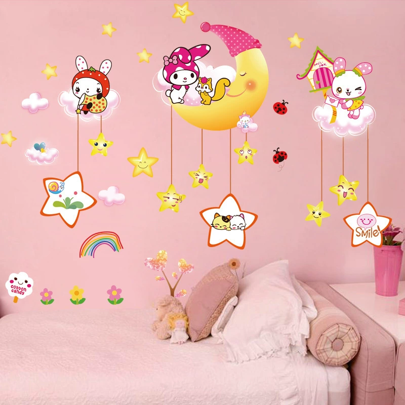 Removable rabbit on wall, decorations for bedroom for living room, new collection, wholesale