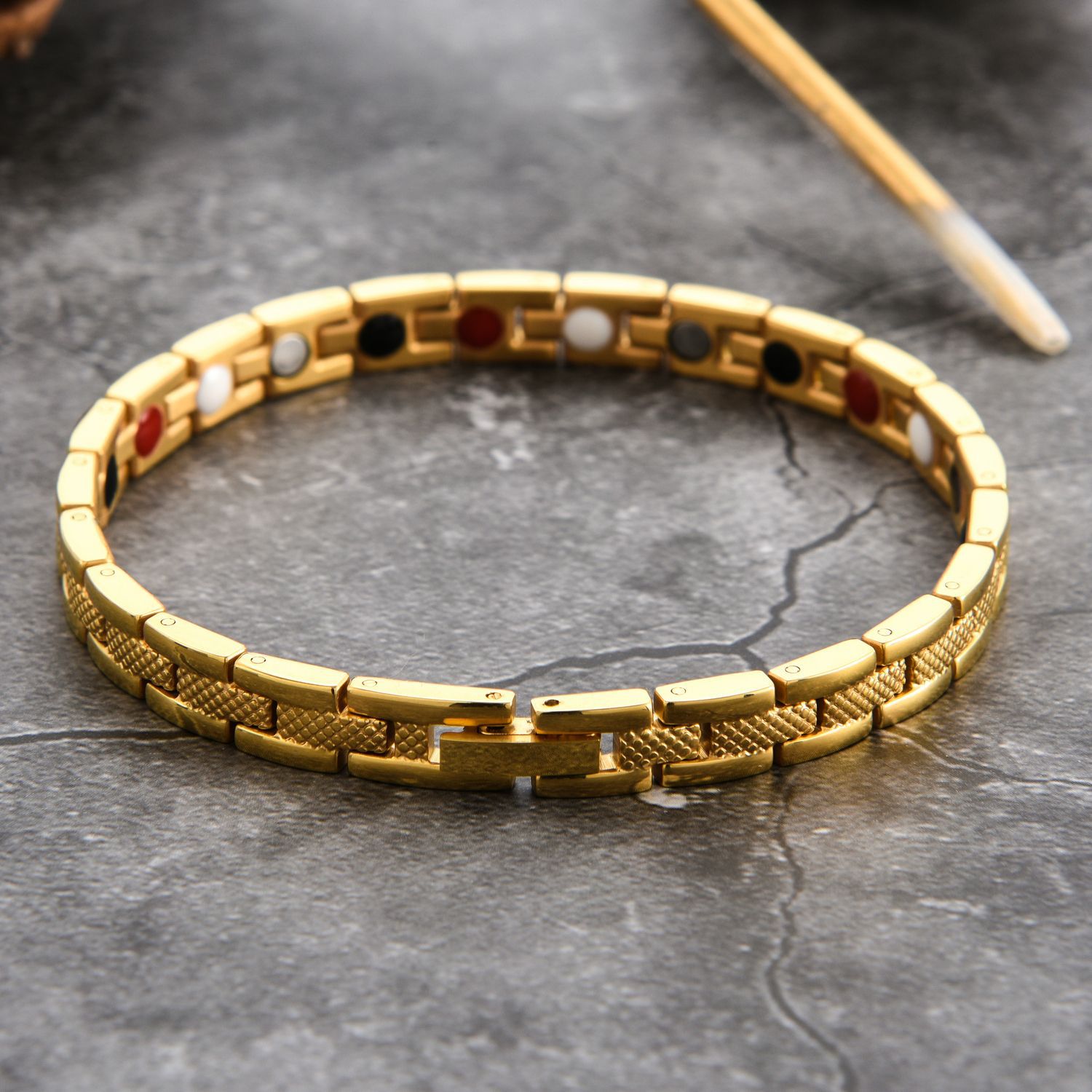 Holiday Occasion 304 Stainless Steel Material Retro Punk Solid Color 304 Stainless Steel Men's Bracelets Men's Chain Bracelets