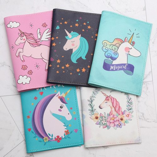Unicorn Unicorn PU Imitation Leather Passport Case Travel Passport Protection Bag Document Passport Holder