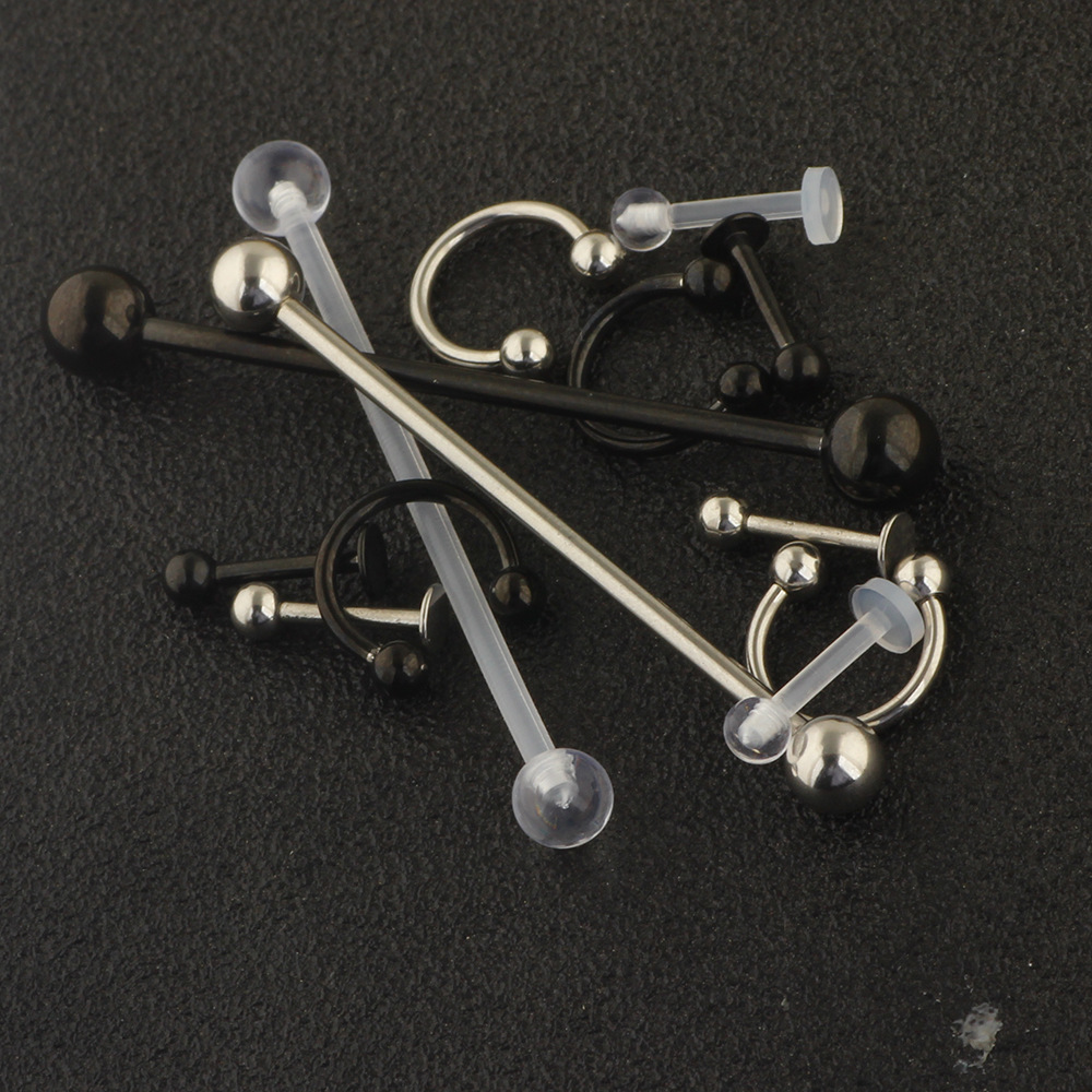 13 Pcs Body Piercing Jewelry Set Nose Ring Nose Stud Lip Ring Industrial Barbell Earrings Stainless Steel Rose Gold detail image 24