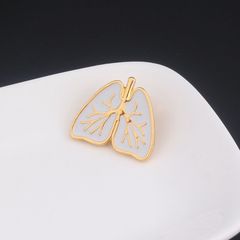 European and American creative personalized organ heart brooch cartoon metal badge Halloween gift clothing accessory