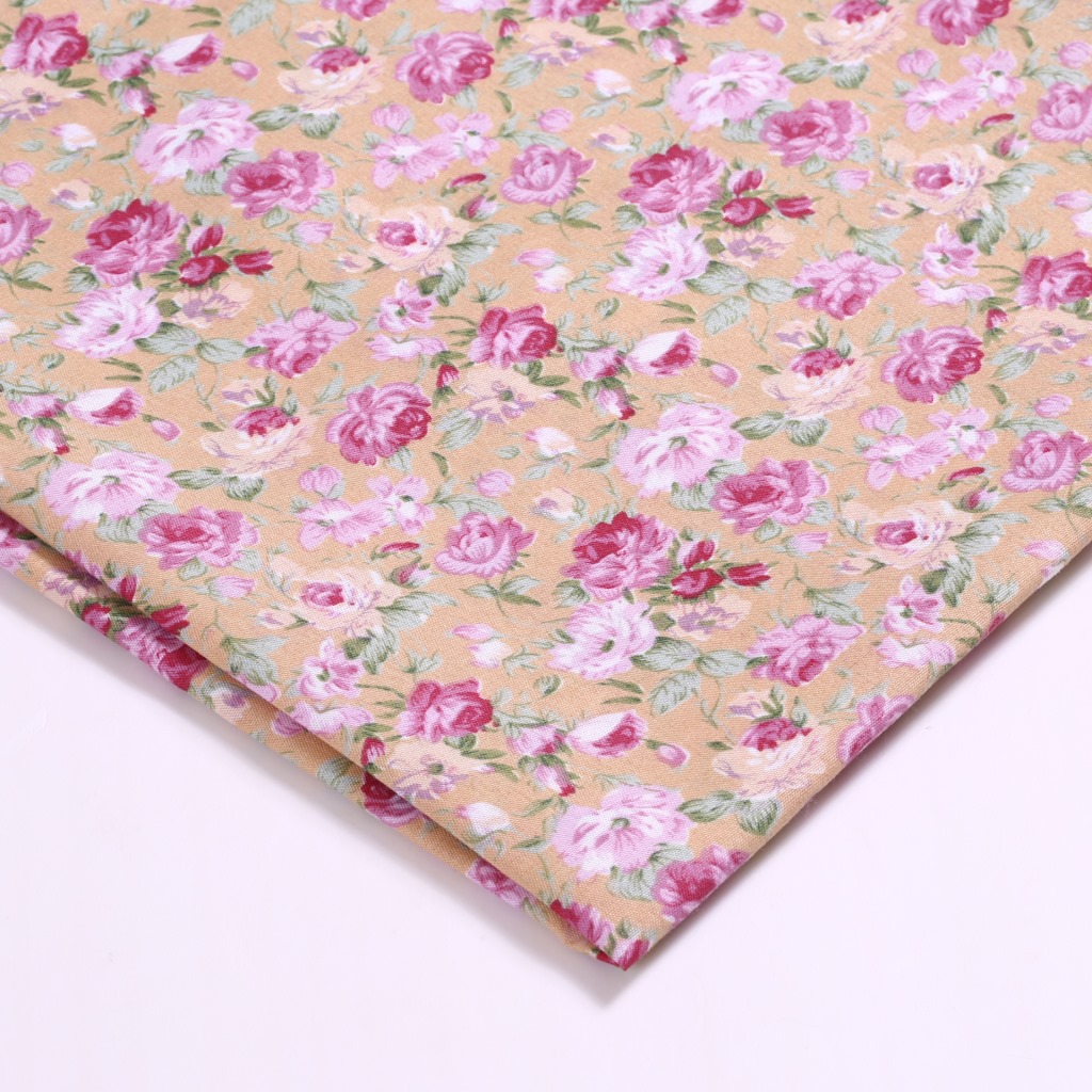 Supply printed polyester cloth printed fabric sequins to open peony polyester fabric