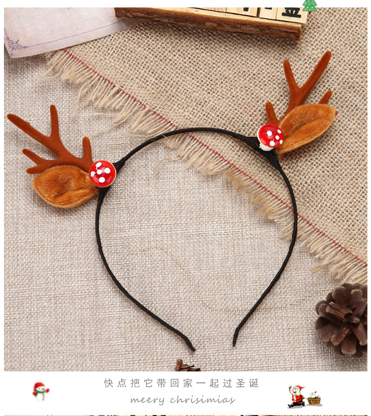 Christmas Antlers Hair Hoop Hairpin Ornaments Wholesale Nihaojewelry display picture 4