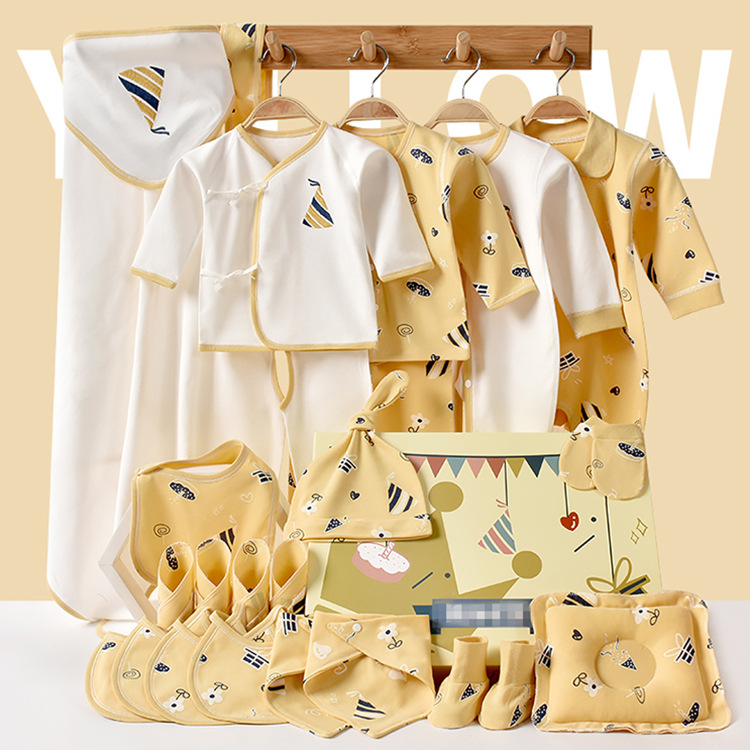 新生兒禮盒套裝嬰兒衣服秋冬季初生剛出生寶寶滿月母嬰用品送禮物