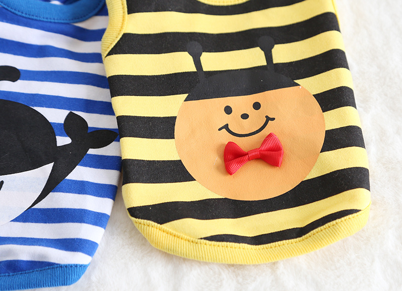 蜜蜂鲸鱼条纹背心